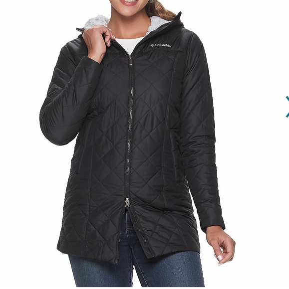 NWT Columbia Quilted Sherpa Long Lenght Winter Jacket - Picture 9 of 11